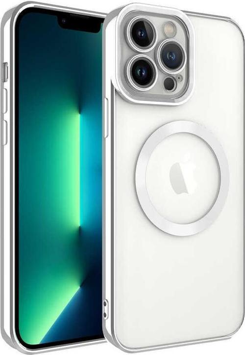 iPhone 13 Pro Uyumlu Kamera Korumalı Magsafe Wireless Şarj Özellikli Lazer Kesim Silikon Kapak