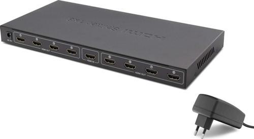 Hdx1332 8 Port Hdmi Splitter 1.4V 1080P 4K 1-İn 8-Out Siyah