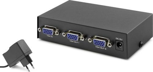 Hdx1277 2 Port Vga Splitter 200Mhz 1-İn 2-Out Siyah