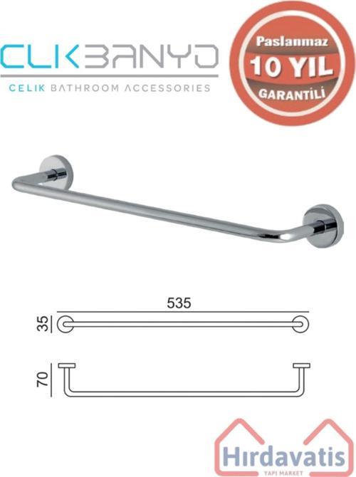 Paslanmaz Pirinç Eser Uzun Havluluk 50Cm