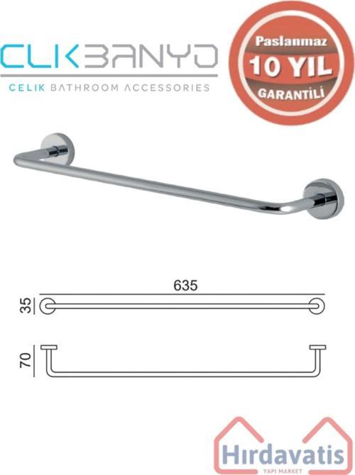 Paslanmaz Pirinç Eser Uzun Havluluk 60Cm