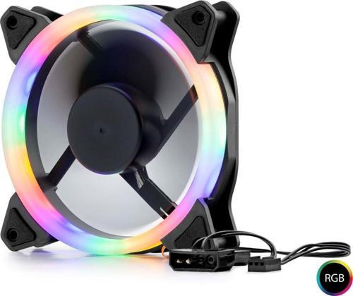 Hdx1522 Kasa Fanı Performans 4Pin Rgb 12Cm Siyah
