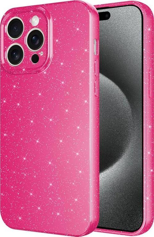 iPhone 15 Pro Uyumlu Kamera Korumalı Simli Parlak Yumuşak Silikon Kılıf