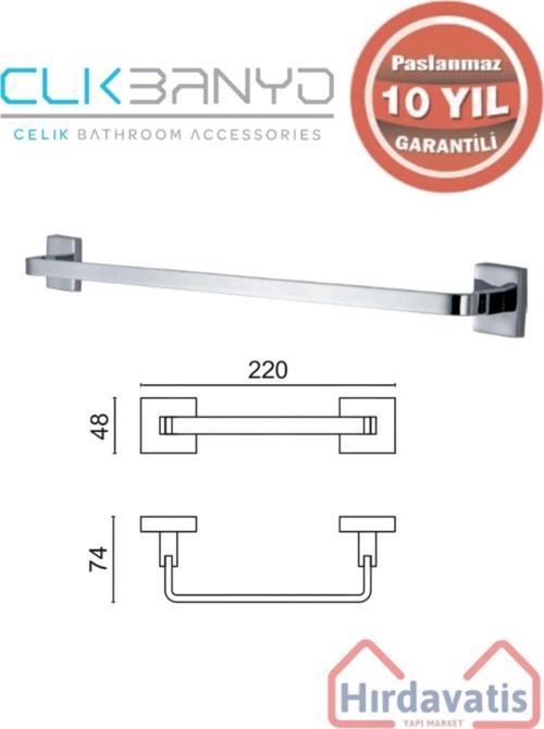 Paslanmaz Pirinç Tamay Havluluk 20Cm