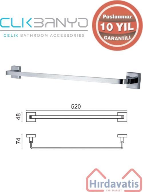 Paslanmaz Pirinç Tamay Havluluk 50Cm