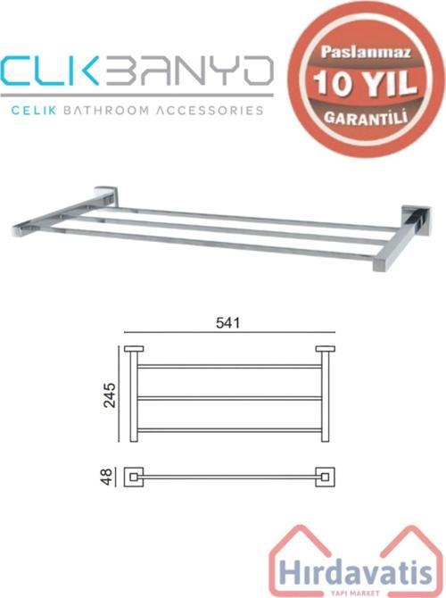 Paslanmaz Pirinç Tamay Havluluk Düz 50Cm