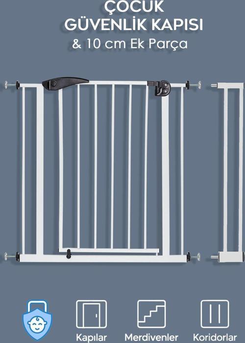 75-95Cm Bebek Çocuk Güvenlik Kapısı-75-95Cm Arası Kullanıma Uygun Ayarlanabilir Merdiven Korkuluk