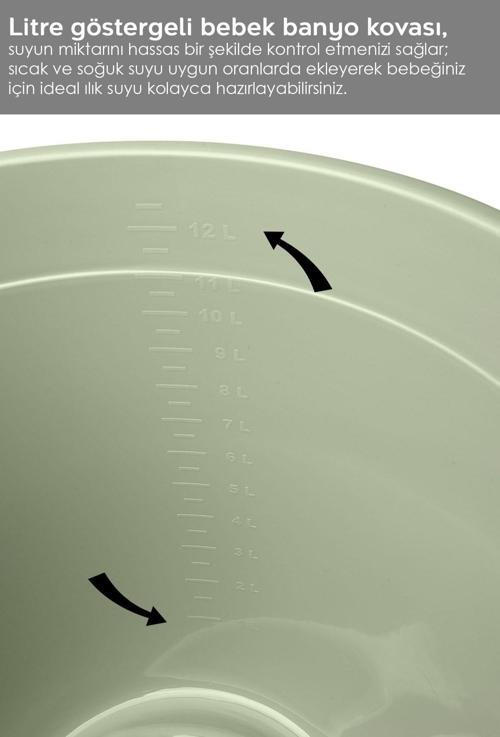 Bebek Banyo Su Kovası - Çok Amaçlı Figürlü Kova 13 Lt - Yeşil