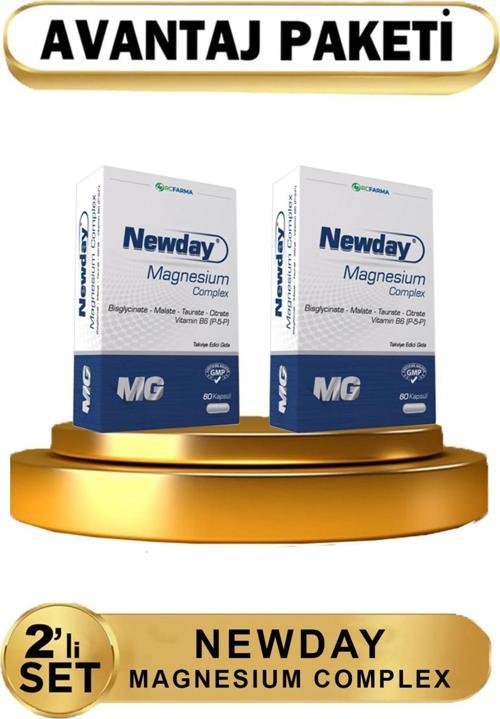 Newday Magnezyum Complex Vitamin B6, 60 Kapsül 2 Adet