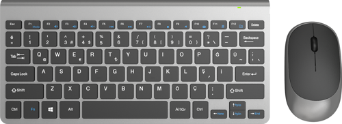 KM9500 KABLOSUZ Q- KLAVYE MOUSE SET SİYAH-GÜMÜŞ