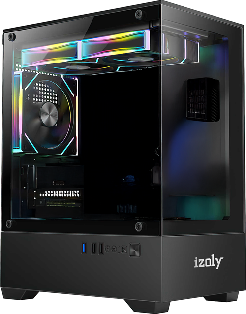 VENUS  3 X 120mm Argb Fan 450W PSU M-ATX Gaming Case