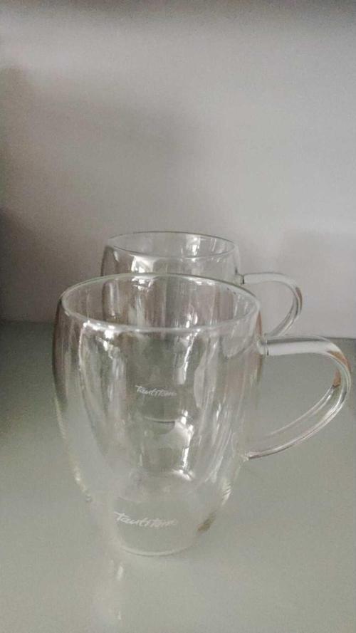 Borosilikat Cam 2Li Çift Cidarlı Kulplu Bardak Seti 350Ml