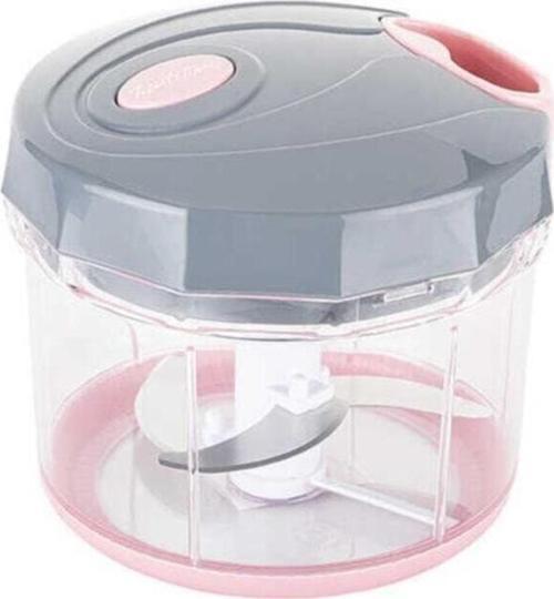 Açık Pembe Gri Büyük Pratik Doğrayıcı Ve Çırpıcı 1000Ml
