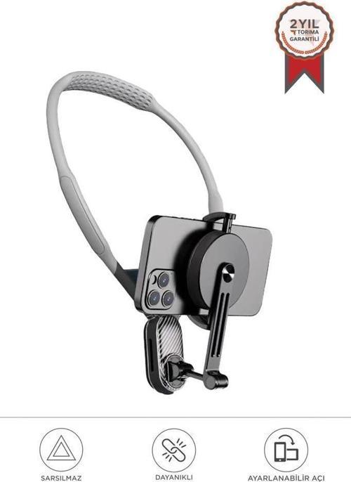 JX-058 Gri Boyun Askılı Manyetik Telefon Tutucu