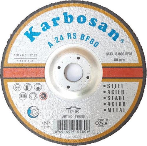 Karbosan Metal Taşlama Diski 180X8,0X22,23