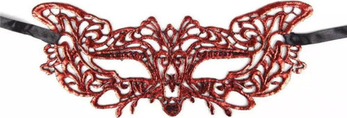 Kırmızı Dantel Masquerade Maskesi 9 No