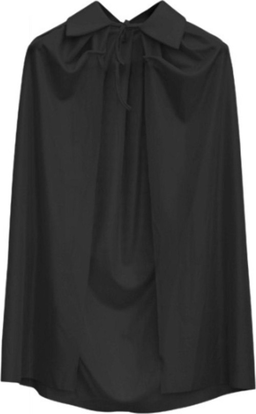 Siyah Renk Yakalı Çocuk Pelerin 90 Cm