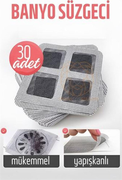 Banyo Gider Süzgeci 30 Adet