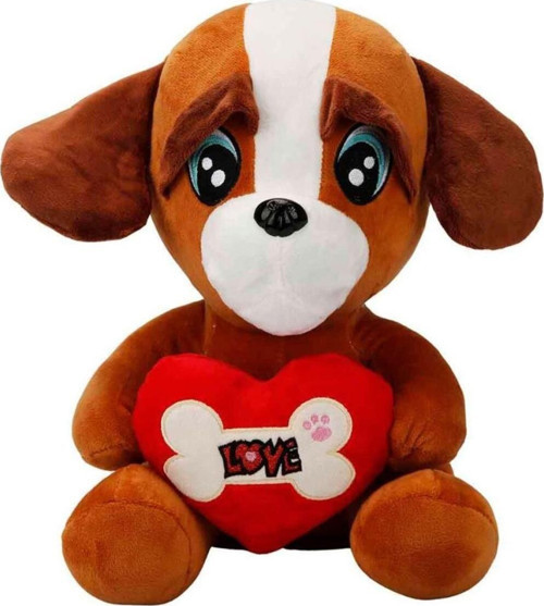 Kalpli Peluş Köpek 30 Cm.