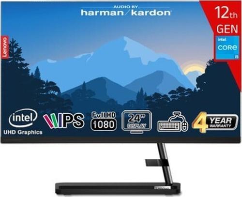 Ideacentre Aıo 3 24IAP7 Intel Core I5-12450H 8gb 1tb SSD Intel UHD Graphics 23.8 Fhd IPS Freedos F0GH01GCTR Klavye+Mouse Siyah All In One Bilgisayar