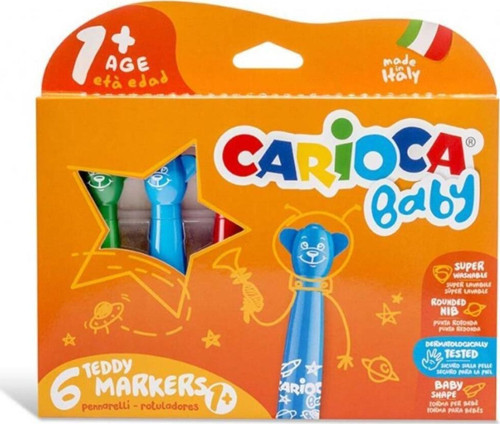 Carioca Teddy Jumbo Keçeli Boya Kalemi 6'Lı