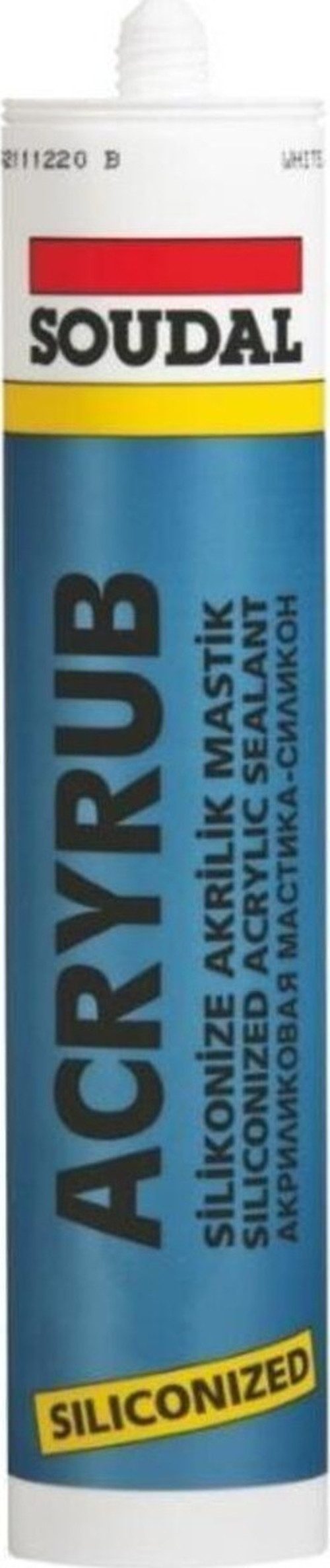 Soudal Acryrub Silikonize Mastik 310 Ml Siyah