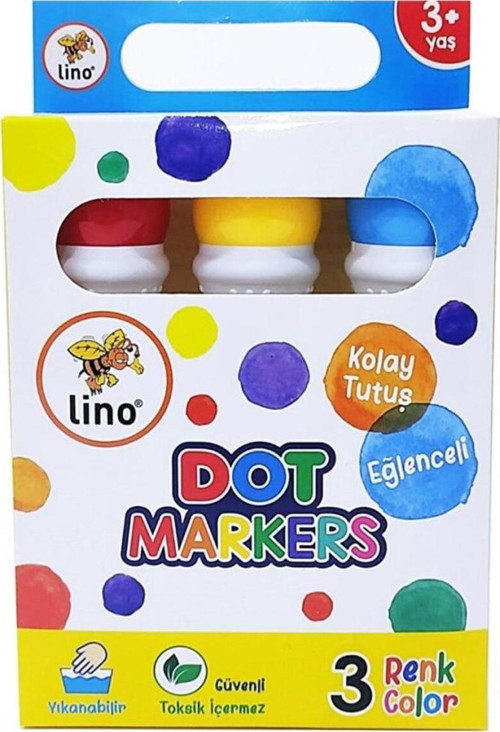 Lino Dot Markers 3'Lü Yıkanabilir