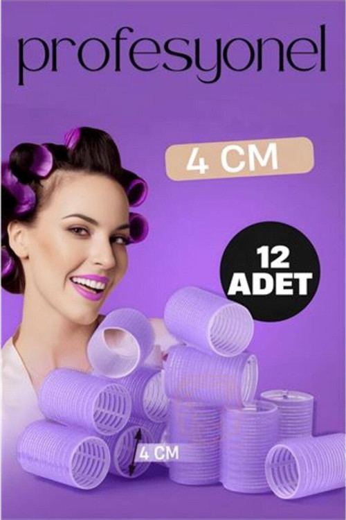 4 Cm Bigudi Saç Bigudisi Profesyonel 12 Adet