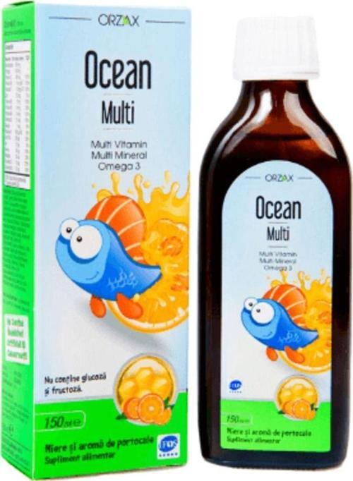 Ocean Multi Şurup Ballı Portakal Aromalı Balık Yağı 150 Ml