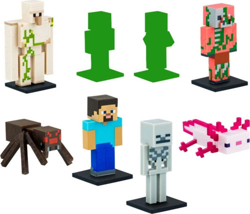Minecraft 3D Figür Kalem Başlığı Toppeez 8'Li