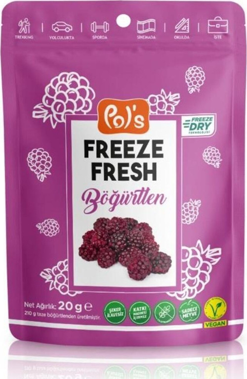 Pol’S Freeze Fresh Dondurularak Kurutulmuş Böğürtlen 20 G