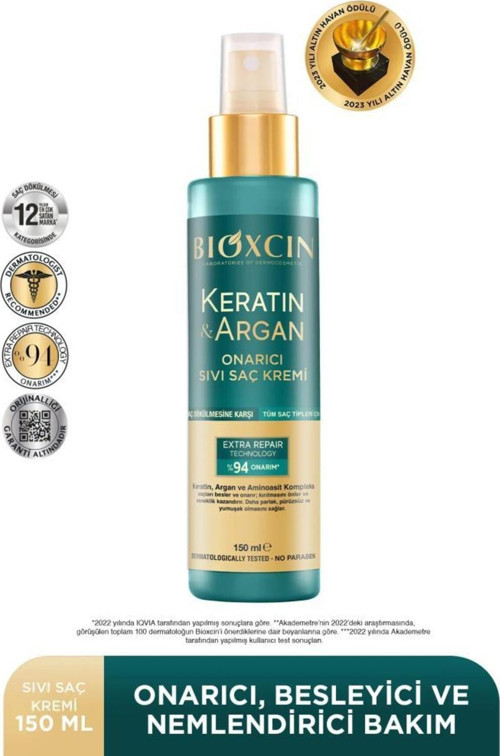 Keratin Argan Onarıcı Sıvı Saç Kremi 150 Ml