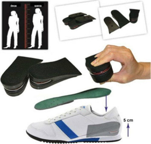 Hava Yastıklı Boy Uzatıcı Tabanlık (7 Cm Daha Fazla Boy Uzunluğu) - 45 Numara