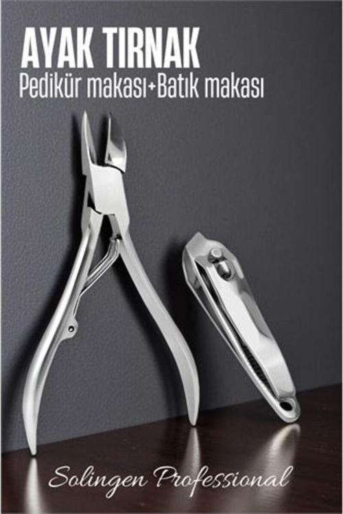 Ayak Tırnak Makası Batık Tırnak Makas Seti Pedikür Tırnak Makası Merys Solingen