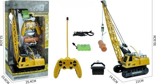 ToyCraft MegaVinç 12 Kanal Şarjlı Uzaktan Kumandalı İnşaat Vinci – 50 CM Dev Boy
