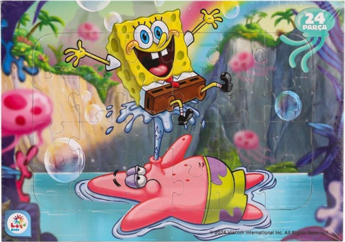 Sb7978 Spongebob Taslamalı Frame Puzzle 24 Parça -Laçokids