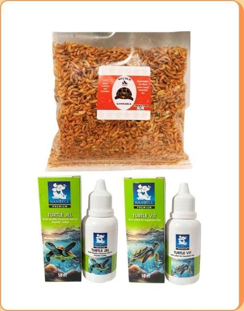 100GR Saf Gammarus + Kaplumbağa Bakım Seti