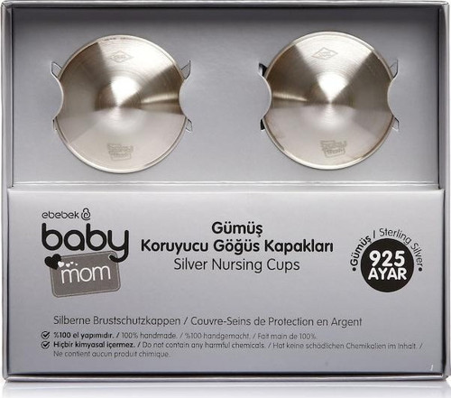 Baby Mom Gümüş Göğüs Ucu Koruyucu Kapak 925 Ayar 2'li
