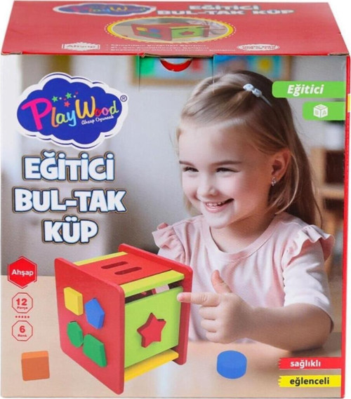 Ony-411 Ahşap Eğitici Bultak Küp -Onyıl Oyuncak