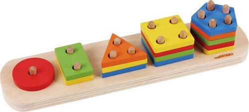 1013-Skc Chiva, Beşgenli Geometik Şekiller - Ahşap