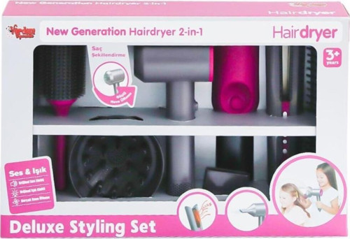 Hua-1019 Sesli Ve Işıklı 2In1 Lüks Saç Şekillendirici Set -Vardem Oyuncak