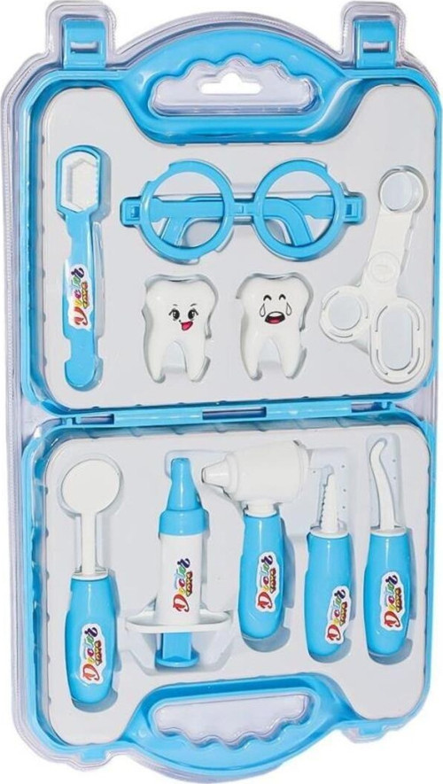 Ern-2040 Çantalı Mavi Dişçi Seti -Heroes Toys
