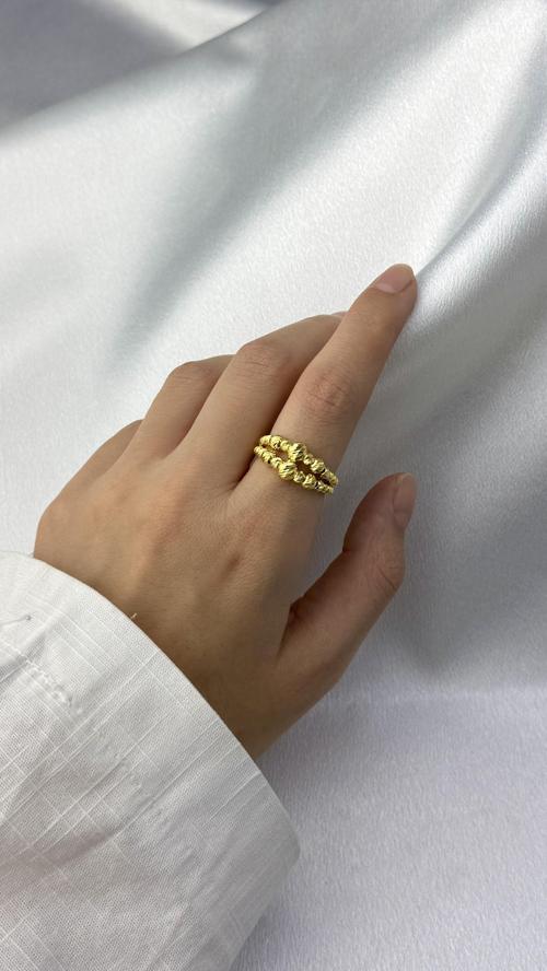 2 Sıra Dorika Toplu Altın Yüzük