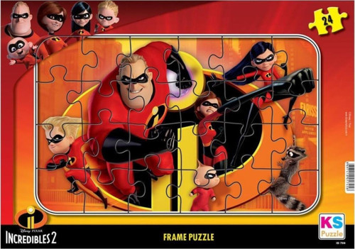Inc 704 Incredibles 2 Frame Puzzle 24 Parça