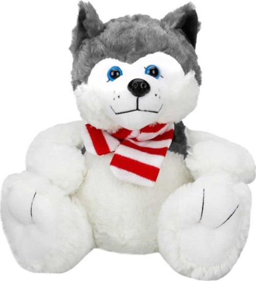 1030 Oturan Husky Atkılı Köpek 30 Cm