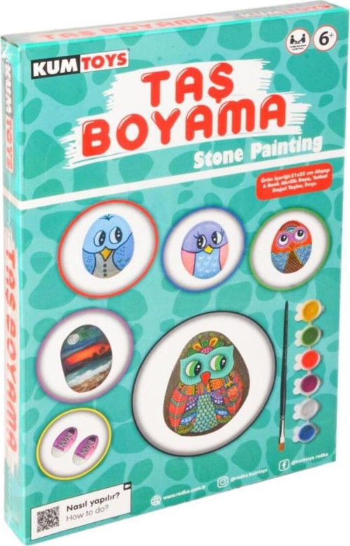 5307 Kumtoys Taş Boyama - Stone Painting / +6 Yaş