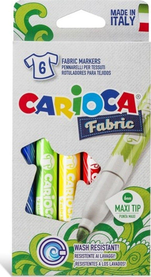 Carioca Keçeli Kumaş Boyama Kalemi Maxı 6'Lı