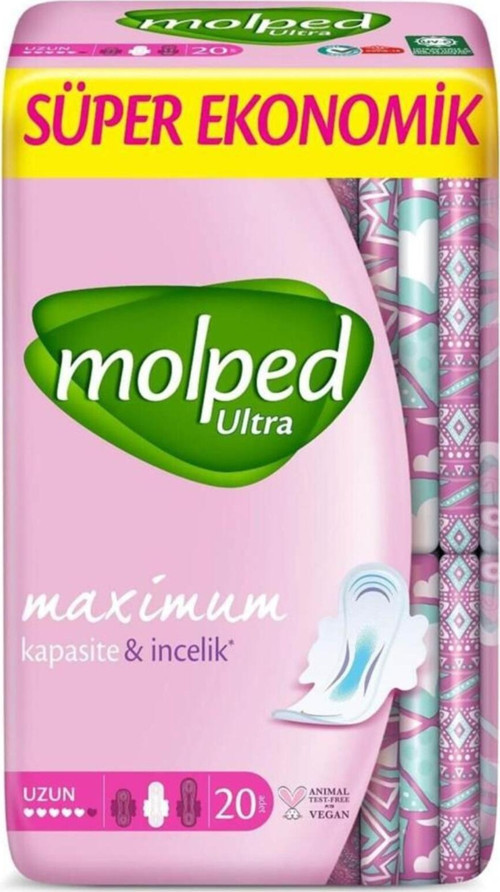 Molped Ultra Anatomik Uzun Ped Süper Eko 20 Adet