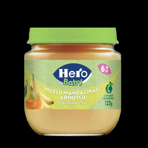 Hero Baby Muzlu Mandalinalı Armutlu Kavanoz Mama 125 Gr