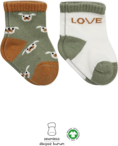 Bistyle Love Dog Penye Soket Çorap 2'Li Bs10118 Nil